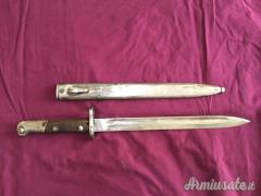 Baionetta Modello 1924 con fodero monomatricola