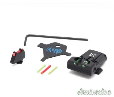 Glock mirino e tacca di mira in fibra ottica by LPA