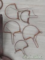 Tagliole trappole archetti per lupi, volpi, mustelidi, uccelli.