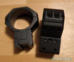 Anelli Vector optics 34mm weaver 11mm regolabili in altezza