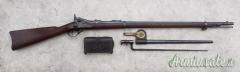 Springfield trapdoor 1866 allin conversion in cal 45-70 con baionetta dragona e porta munizioni