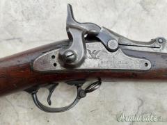 Springfield trapdoor 1866 allin conversion in cal 45-70 con baionetta dragona e porta munizioni