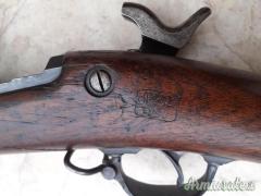 Springfield trapdoor 1866 allin conversion in cal 45-70 con baionetta dragona e porta munizioni