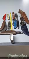 Stock di coltelli usati in offerta.