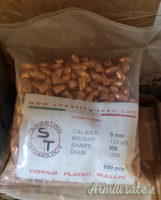 1.000 Palle 9 mm RN 124 grani (shooting technology)