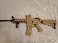 G&G Top Tech m4 full metal ( tan) con mirino punto rosso aimo rd1