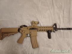G&G Top Tech m4 full metal ( tan) con mirino punto rosso aimo rd1