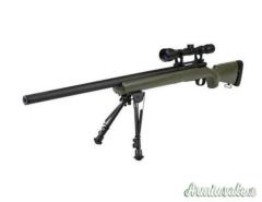 Fucile da cecchino M24 con Ottica & Bipiede (Snow Wolf). Mai usato.