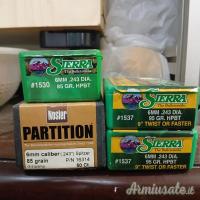 Palle calibro 243w. Nosler e Sierra
