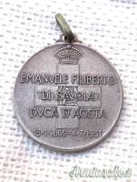 Medaglia epoca fascista “EMANUELE FILIBERTO D'AOSTA 1931 DUCA INVITTO DELLA III^ ARMATA