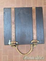 Borsa porta cartucce in pelle ed alluminio internamente
