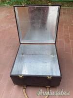 Borsa porta cartucce in pelle ed alluminio internamente