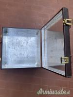 Borsa porta cartucce in pelle ed alluminio internamente
