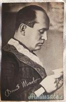 Cartolina fotografia d’epoca fascista che ritrae BENITO MUSSOLINI periodo squadrista con autografo