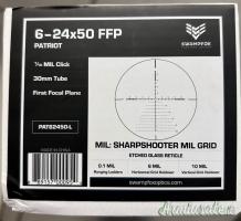 SWAMPFOX OPTICS PATRIOT TACTICAL 6-24X50 FFP