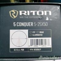Ottica Riton conquer x5 FFP MRAD ILLUMINATED 5-25X50 tubo da 34mm