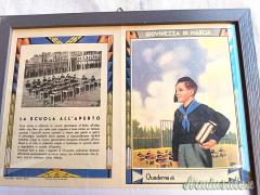 Copertina di quaderno d’epoca fascista degli anni ’30 inserita in una cornice “moderna”
