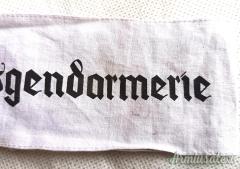 Fascia da braccio tedesca d’epoca nazista “HILFSGENDARMERIE” (personale ausiliario Gendarmeria)