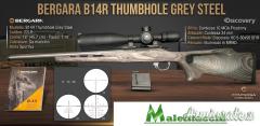 Bergara B14R Thumbhole Grey Steel // calciatura da mancino .22 Long Rifle