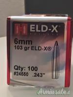 6 mm Palle Hornady ELD-X 103 grani