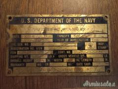 US department of the Navy targa in metallo