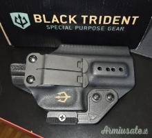 Black Trident fondina IWB Glock 19