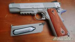 Pistola Softair Colt 1911 CO2 Rail Gun Stainless Cybergun Swiss Arms