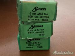 VENDO palle cal. 243/6mm
