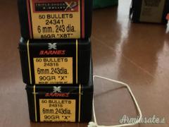 VENDO palle cal. 243/6mm