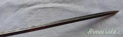 Spadino del 1700 in acciaio ageminato in argento.