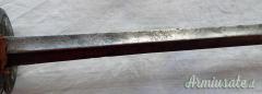 Spadino del 1700 in acciaio ageminato in argento.