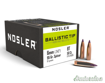 NOSLER Palle Ballistic Tip 243" 95gr SP Purple Tip #24095 (50pz)