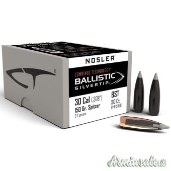 NOSLER Palle Ballistic Silver Tip 308" 150gr SP #51150 (50pz)