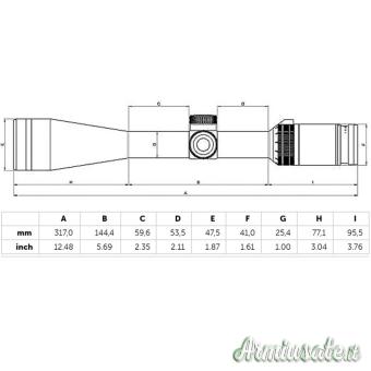 GECO Cannocchiale 6-24x50 Reticolo R470 + GECOtrac