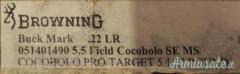 Browning Buck Mark Field Cocobolo .22 LR Long Rifle