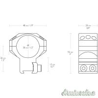 HAWKE Anelli Tactical 30mm Alti per Scina 11mm #24107