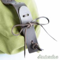 Sacco da Caccia SCHMARDA Tradizionale Schnerfer da Montagna Verde con Cuoio Marrone