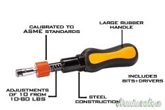 LYMAN Torque Wrench Chiave Dinamometrica + 10 Inserti #7031300