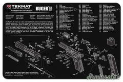 TEKMAT  Ruger SR9 Gun Cleaning Mat Tappetino Pulizia Armi con Esploso #R17-RUGER-SR9