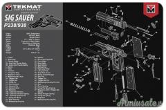 TEKMAT Sig Sauer P238 Gun Cleaning Mat Tappetino Pulizia Armi con Esploso #R17-SIGP238