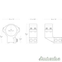 HAWKE Anelli Extended 30mm per Scina da 11mm 0.25 #22122