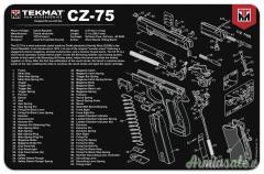 TEKMAT CZ 75  Gun Cleaning Mat Tappetino Pulizia armi con esploso #R17-CZ75