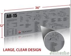 TEKMAT AR-15 Grey Gun Cleaning Mat Tappetino Pulizia Armi con Esploso #R36-AR15-GY