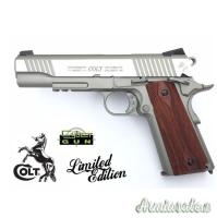 COLT GOVERNAMENT 1911 RAIL STAINLESS C02 FULL METAL Cybergun