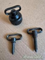 Lotto accessori armi: anelli QD, attacchi ottica Weaver, caricatore