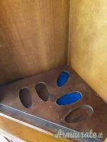 Fuciliera angolare in legno - 5 posti - come nuova!