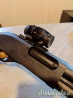 Remington 870 Calibro 12, canna rilfled. Con punto rossi.