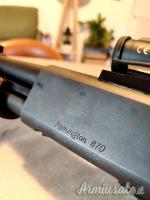 Remington 870 Calibro 12, canna rilfled. Con punto rossi.