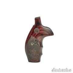 S&W Guance in Legno N Round Rosewood Checkered Engraved with Laser Logo