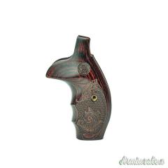S&W Guance in Legno N Round Rosewood Checkered Engraved with Laser Logo